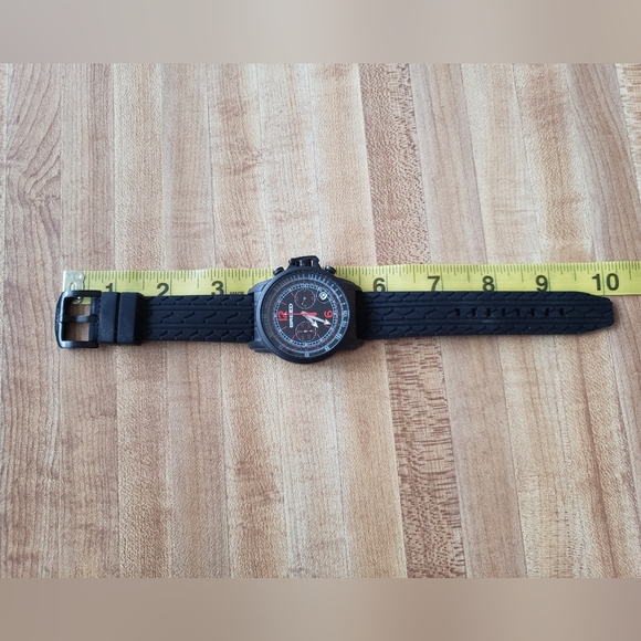 Mens Breed Athletic Watch Black & Red - Picture 4 of 9